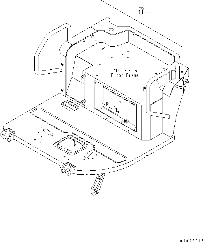 Excavators Komatsu / PC35MR-3 S/N 15001-16594 (For N.America, Canopy spec.)(pc35mr5c) / FLOOR FRAME MOUNT (SHEET AND CAP) (CANOPY)(#15001-)(210520 : K1120-03A0)