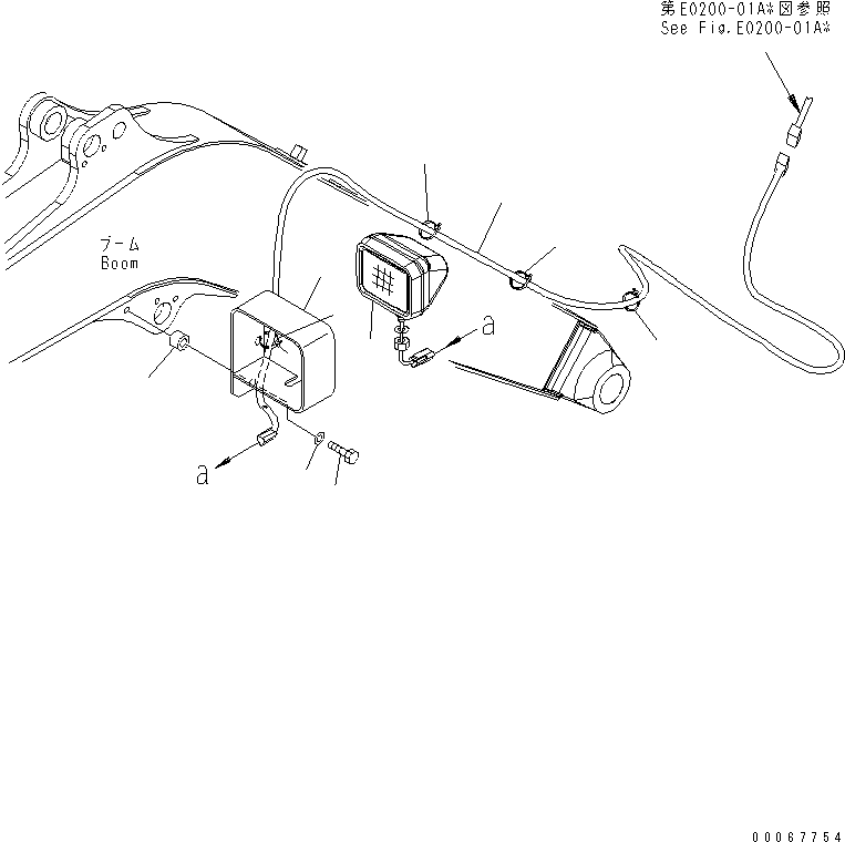Excavators Komatsu / PC35MR-3 S/N 15001-16594 (For N.America, Canopy spec.)(pc35mr5c) / BOOM (WORKING LAMP)(#15001-)(330030 : T1110-02A0)