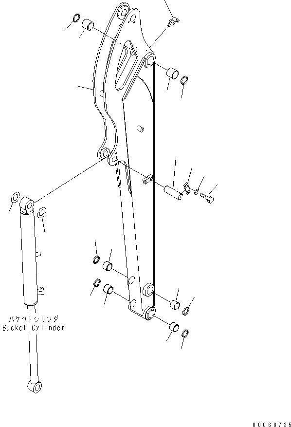 Excavators Komatsu / PC35MR-3 S/N 15001-16594 (For N.America, Canopy spec.)(pc35mr5c) / LONG ARM (FOR NORTH AMERICA)(#15001-)(330130 : T1200-01B0)
