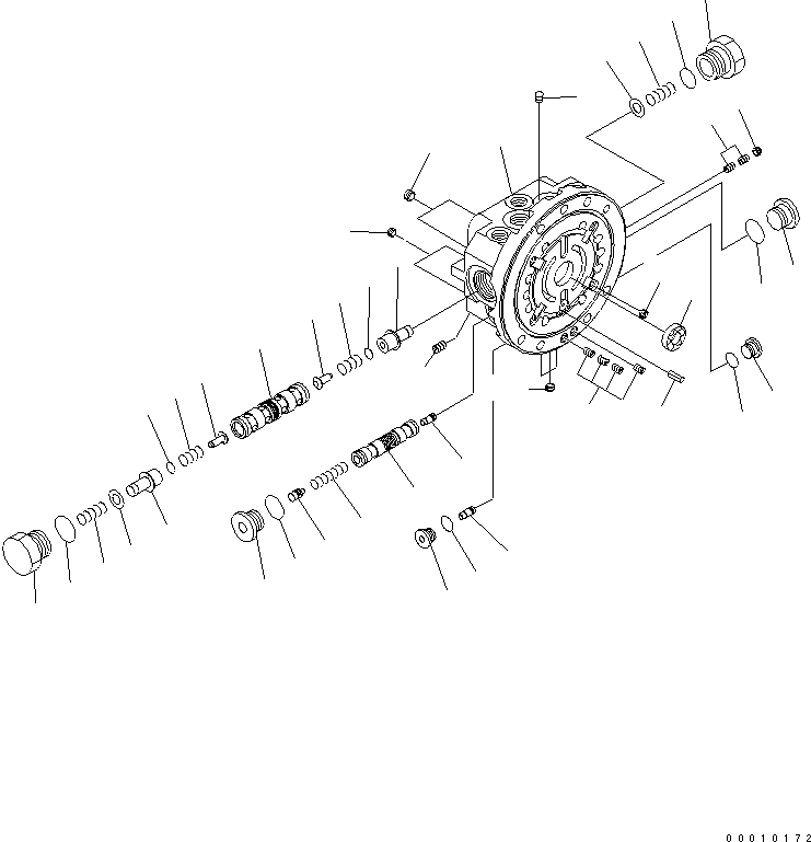 Excavators Komatsu / PC35MR-3 S/N 15001-16594 (For N.America, Canopy spec.)(pc35mr5c) / TRAVEL MOTOR (HYDRAULIC MOTOR 2/2) (3/3)(#15001-)(420220 : Y1651-03A0)