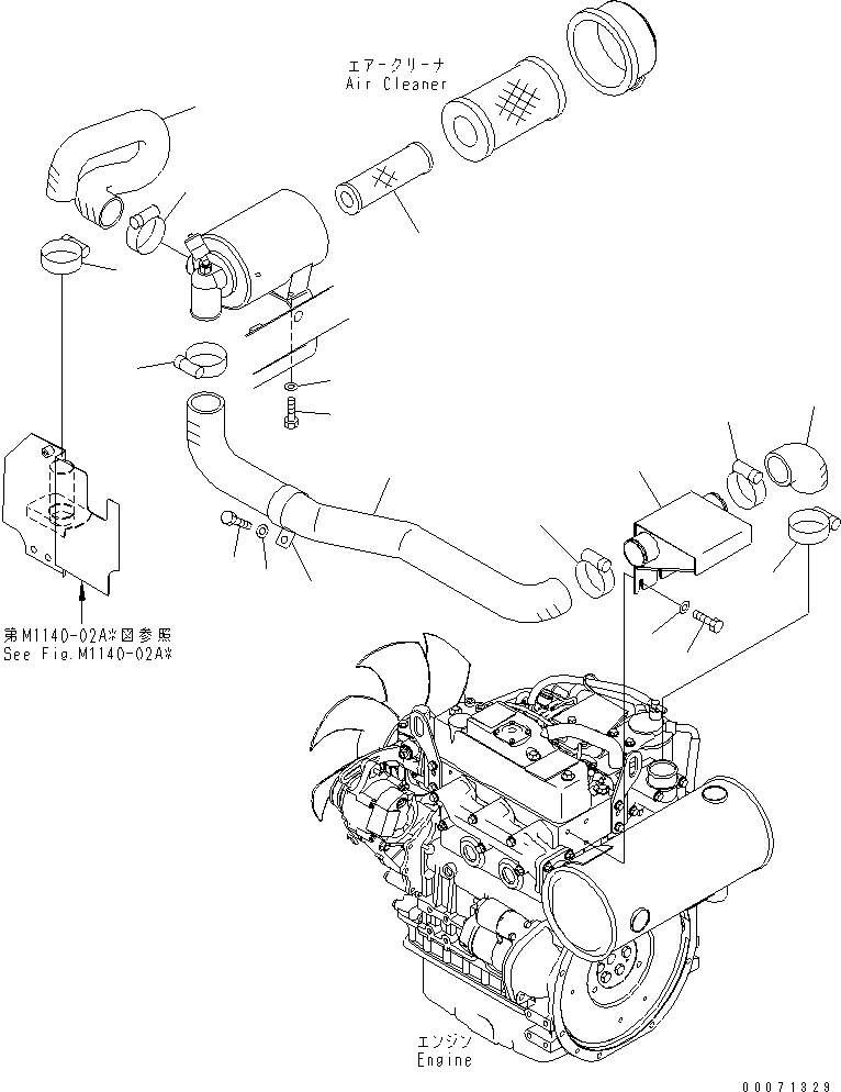 Excavators Komatsu / PC35MR-3 S/N 15001-16594 (For N.America, Cab spec.)(pc35mr6c) / AIR CLEANER RELATED PARTS (DOUBLE ELEMENT)(#15001-16500)(030160 : B0300-01A1)
