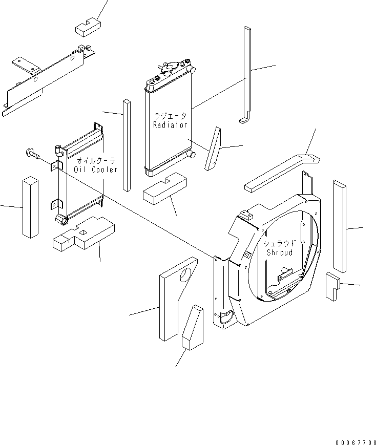 Excavators Komatsu / PC35MR-3 S/N 15001-16594 (For N.America, Cab spec.)(pc35mr6c) / COOLING (RADIATOR SHEET)(#15001-)(060020 : C0100-02A0)