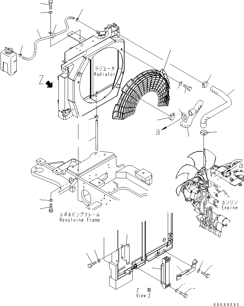 Excavators Komatsu / PC35MR-3 S/N 15001-16594 (For N.America, Cab spec.)(pc35mr6c) / COOLING (RADIATOR PIPING)(#16501-)(060040 : C0100-03A0A)