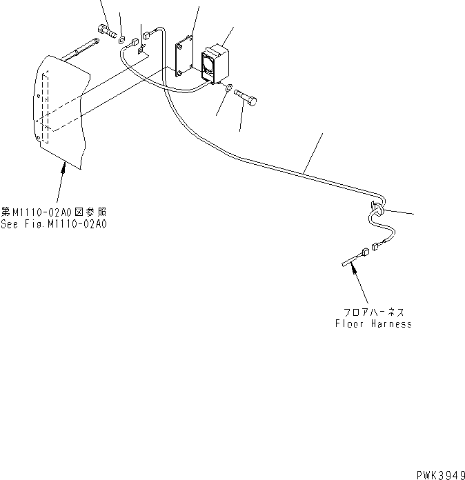 Komatsu parts book diagram for PC35R-8 S/N 35001-UP: TRAVEL ALARM