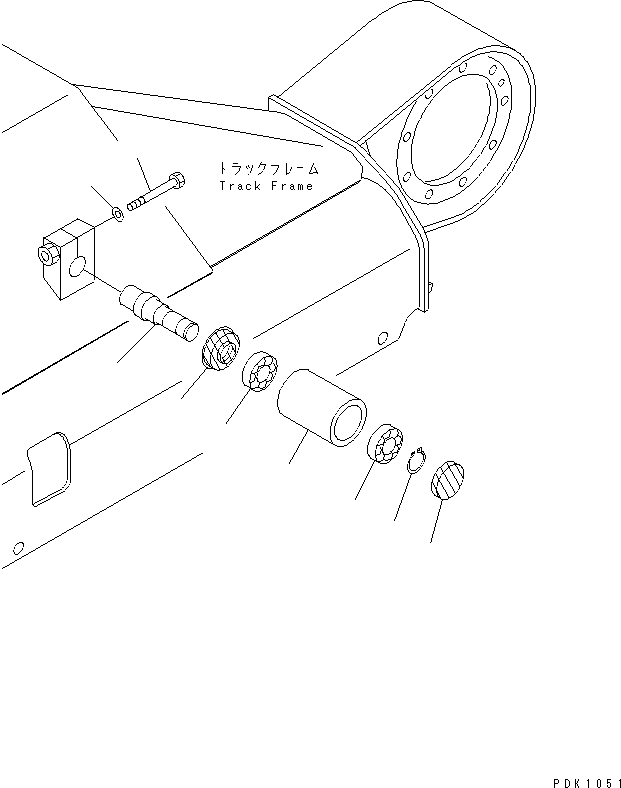 Komatsu parts book diagram for PC35R-8 S/N 35001-UP: CARRIER ROLLER (FOR SWAMP)