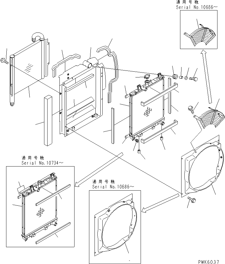 Excavators Komatsu / PC35R-8 S/N 35001-UP(pc35r-8r) / COOLING (RADIATOR AND OIL COOLER)(#35001-37409)(060010 : C0100-01A0)
