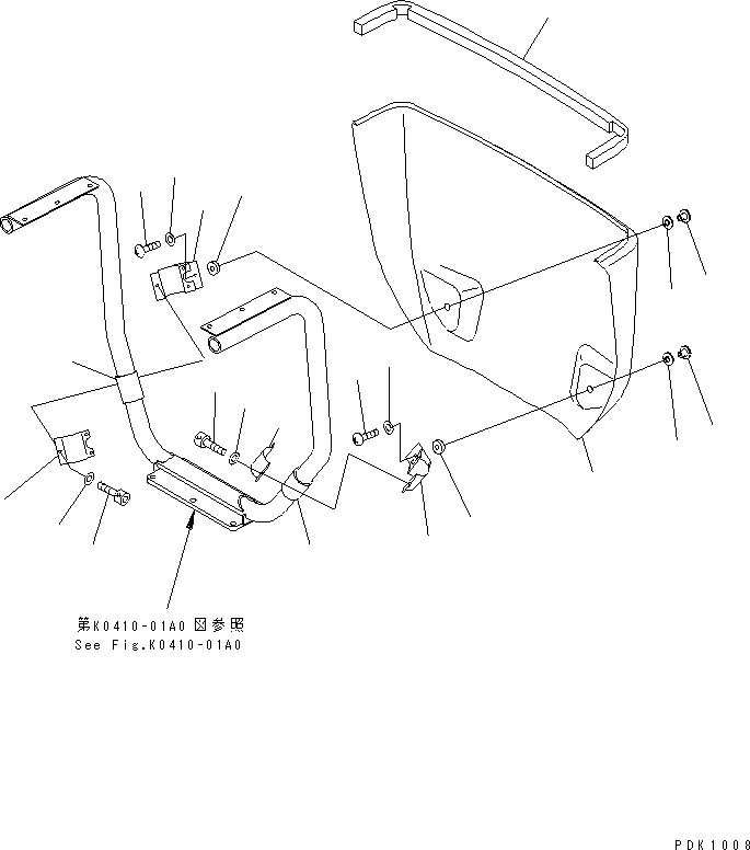 Excavators Komatsu / PC35R-8 S/N 35001-UP(pc35r-8r) / RAIN GUARD(210200 : K0420-01A0)
