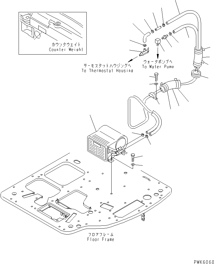 Excavators Komatsu / PC35R-8 S/N 35001-UP(pc35r-8r) / CAR HEATER(210210 : K0700-01A0)