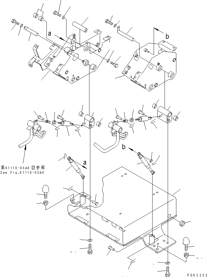Excavators Komatsu / PC35R-8 S/N 35001-UP(pc35r-8r) / FLOOR FRAME (BASE) (1/2)(210270 : K1110-02A0)