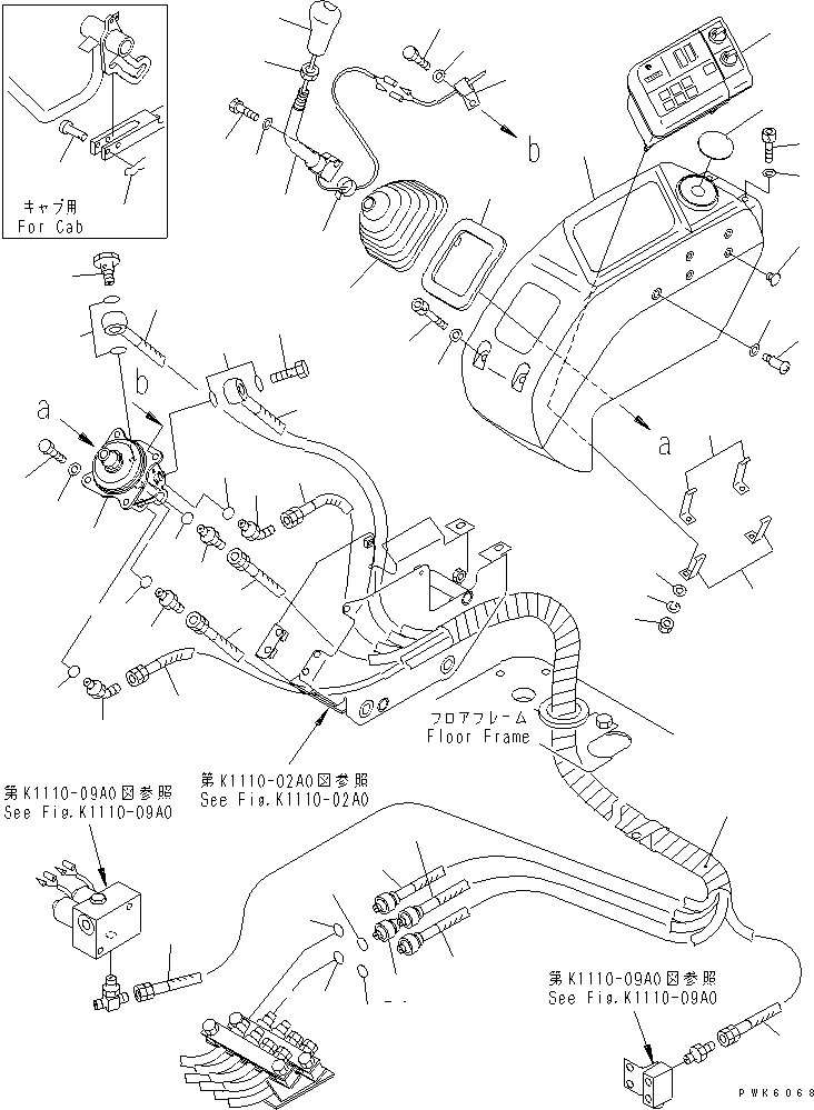 Excavators Komatsu / PC35R-8 S/N 35001-UP(pc35r-8r) / FLOOR FRAME (CONTROL R.H.)(210330 : K1110-07A0)
