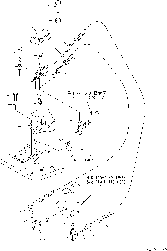 Excavators Komatsu / PC35R-8 S/N 35001-UP(pc35r-8r) / FLOOR FRAME (CONTROL)(BREAKER)(210370 : K1110-11A1)