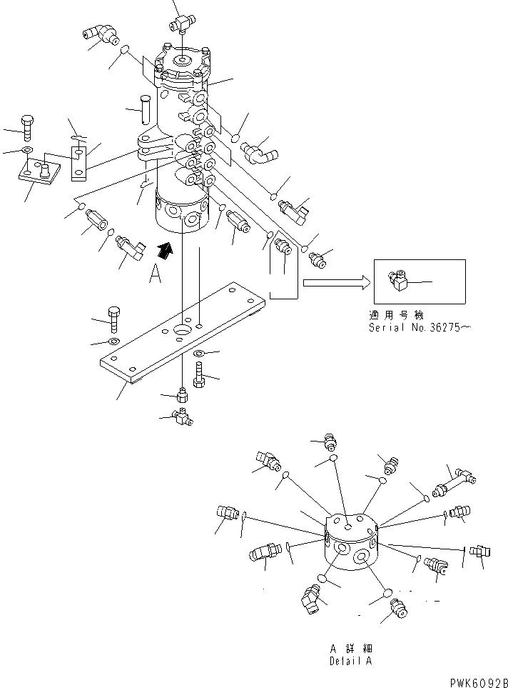 Excavators Komatsu / PC35R-8 S/N 35001-UP(pc35r-8r) / SWIVEL JOINT (MOUNTING PART) (FOR PAT)(270050 : N1310-01A1)