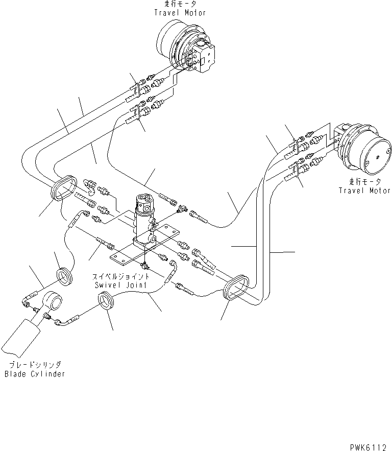 Excavators Komatsu / PC35R-8 S/N 35001-UP(pc35r-8r) / HYDRAULIC LINE (LOWER)(300010 : P1110-01A0)
