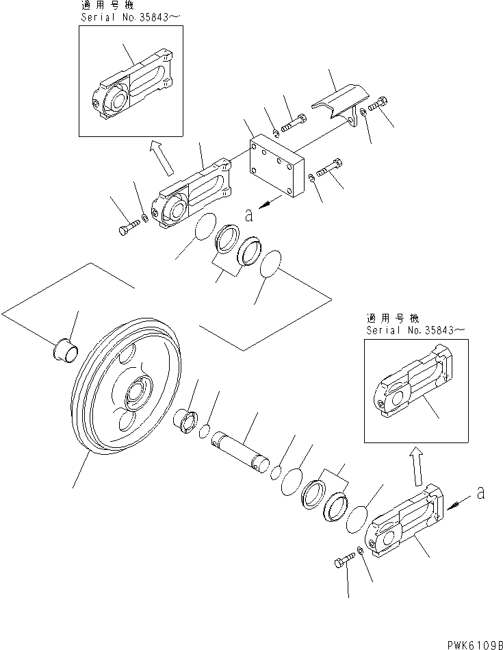 Excavators Komatsu / PC35R-8 S/N 35001-UP(pc35r-8r) / FRONT IDLER(330010 : R0110-01A0)