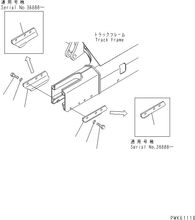 Excavators Komatsu / PC35R-8 S/N 35001-UP(pc35r-8r) / TRACK GUARD (FOR STEEL SHOE)(330170 : R1200-01A1)