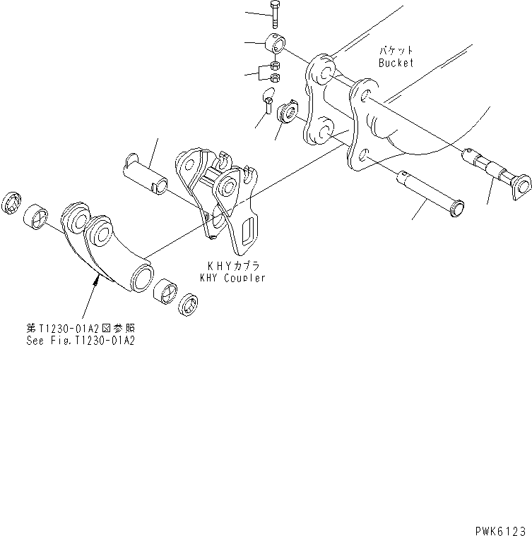 Excavators Komatsu / PC35R-8 S/N 35001-UP(pc35r-8r) / BUCKET PIN (FOR Y TYPE BUCKET) (FOR MULTI CHANGE)(#36972-)(360230 : T1235-01A5)