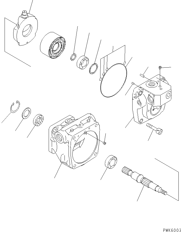 Excavators Komatsu / PC35R-8 S/N 35001-UP(pc35r-8r) / MAIN PUMP (1/6)(450010 : Y1600-01A0)