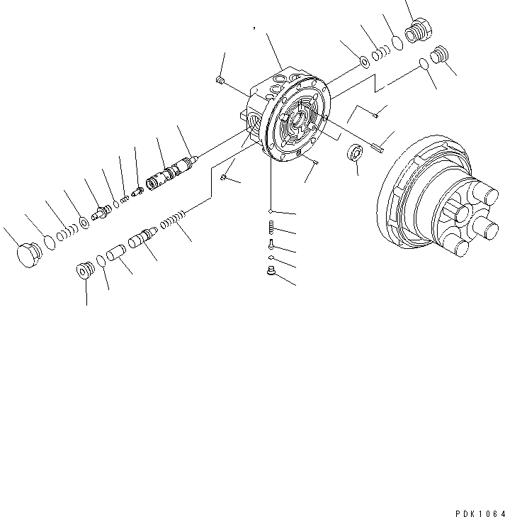 Excavators Komatsu / PC35R-8 S/N 35001-UP(pc35r-8r) / TRAVEL MOTOR (2/3) (REINFORCED TYPE)(450240 : Y1651-02A1)