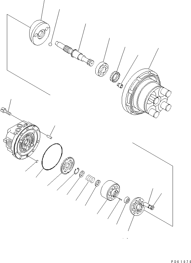 Excavators Komatsu / PC35R-8 S/N 35001-UP(pc35r-8r) / TRAVEL MOTOR (3/3) (REINFORCED TYPE)(450260 : Y1651-03A1)