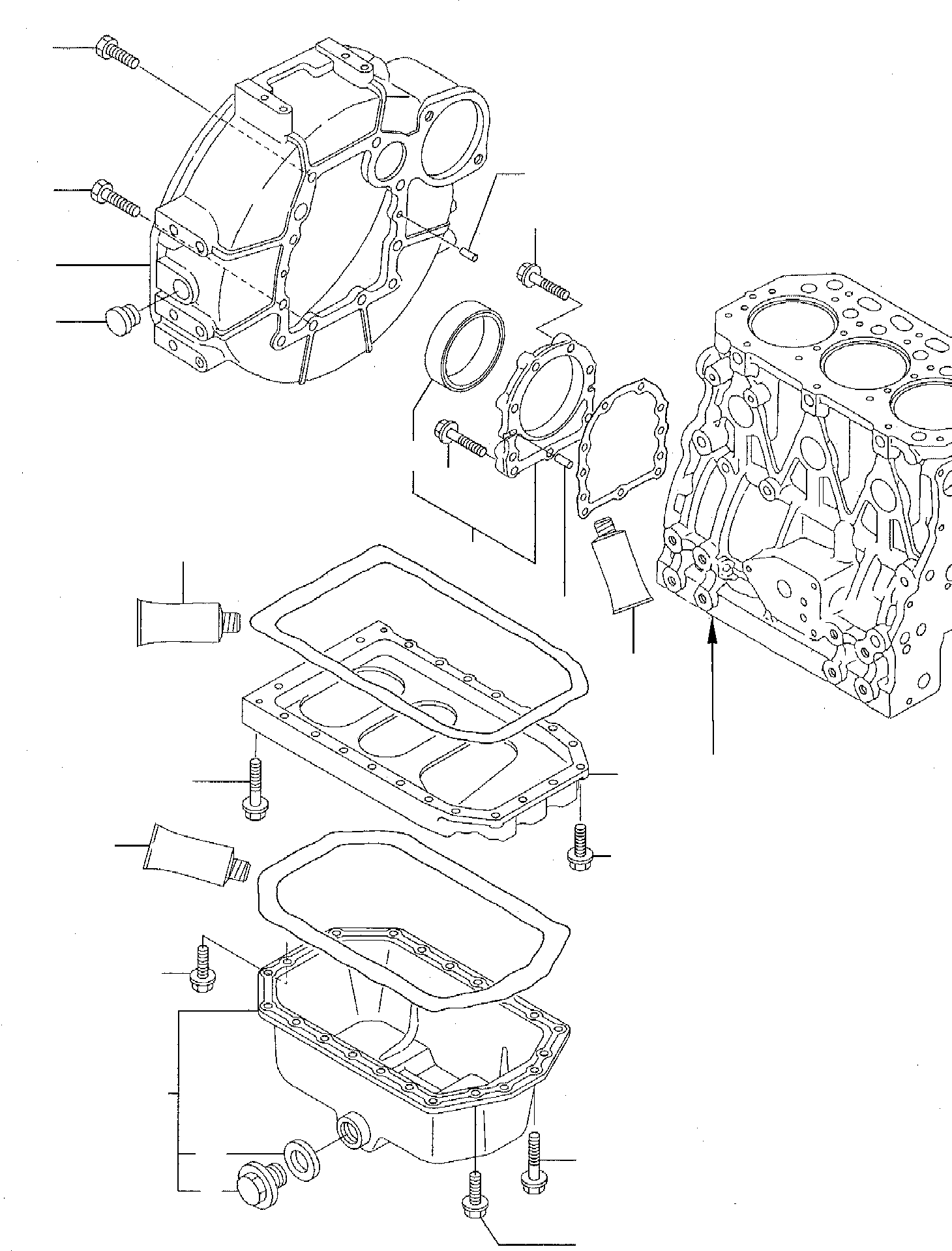 Komatsu parts book diagram for PC35R-8 S/N F20932-Up: FLYWHEEL - LUBRICATING OIL SUMP