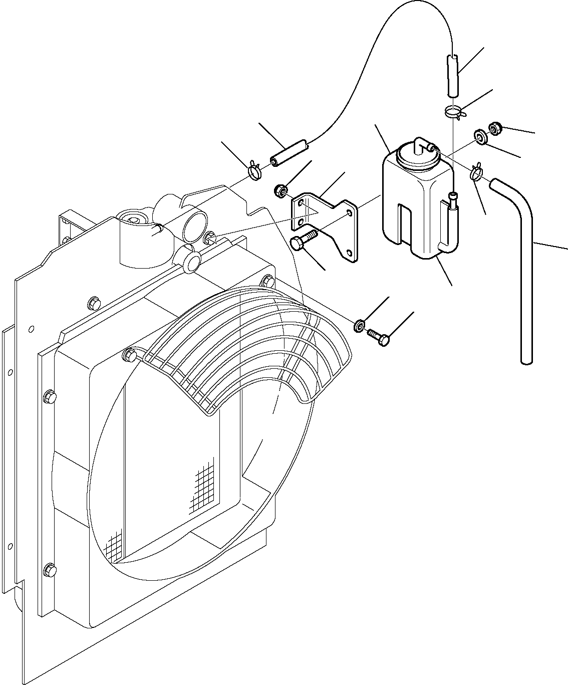 Komatsu parts book diagram for PC35R-8 S/N F20932-Up: RESERVE TANK AND PIPING