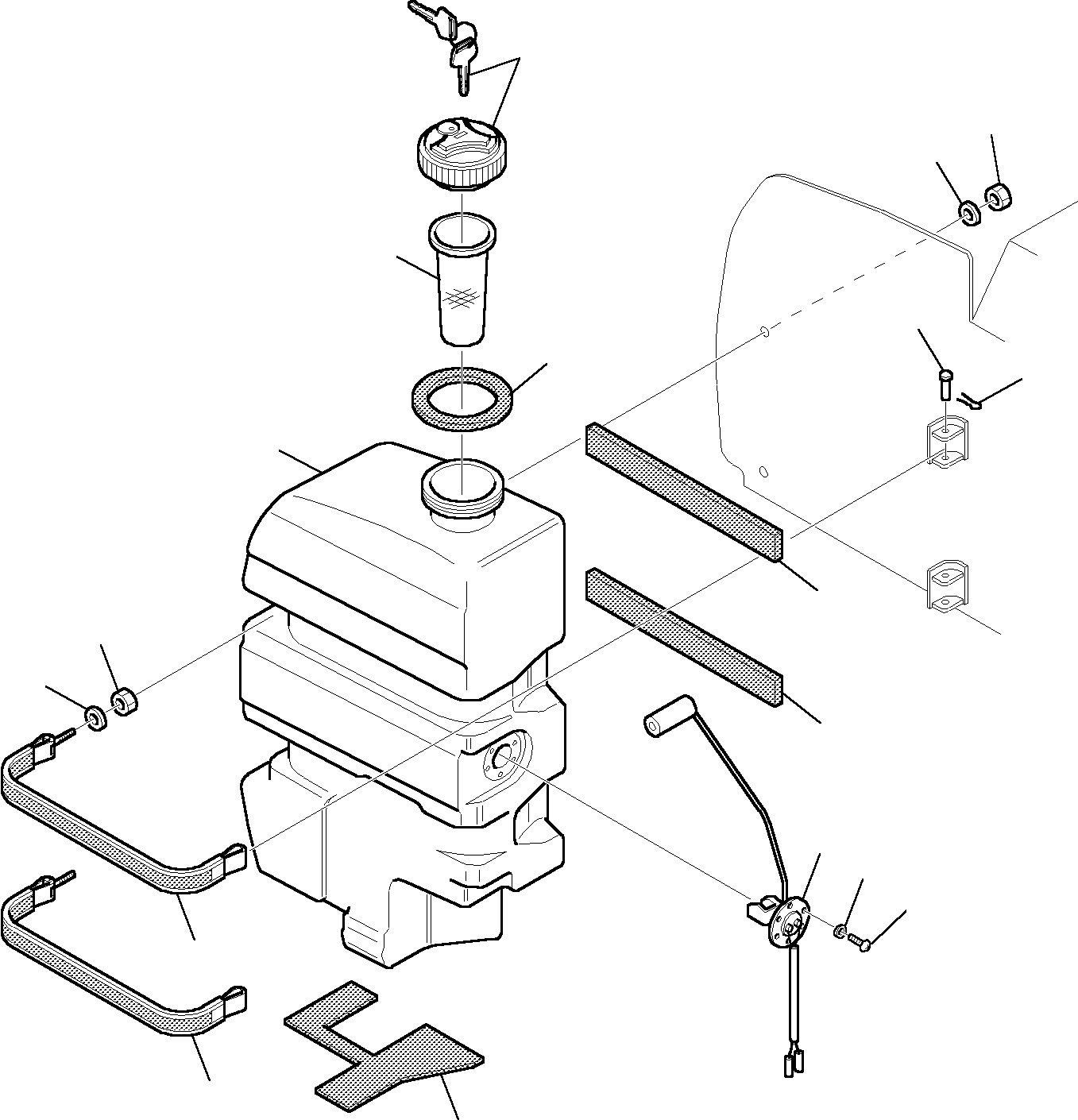 Komatsu parts book diagram for PC35R-8 S/N F20932-Up: FUEL TANK