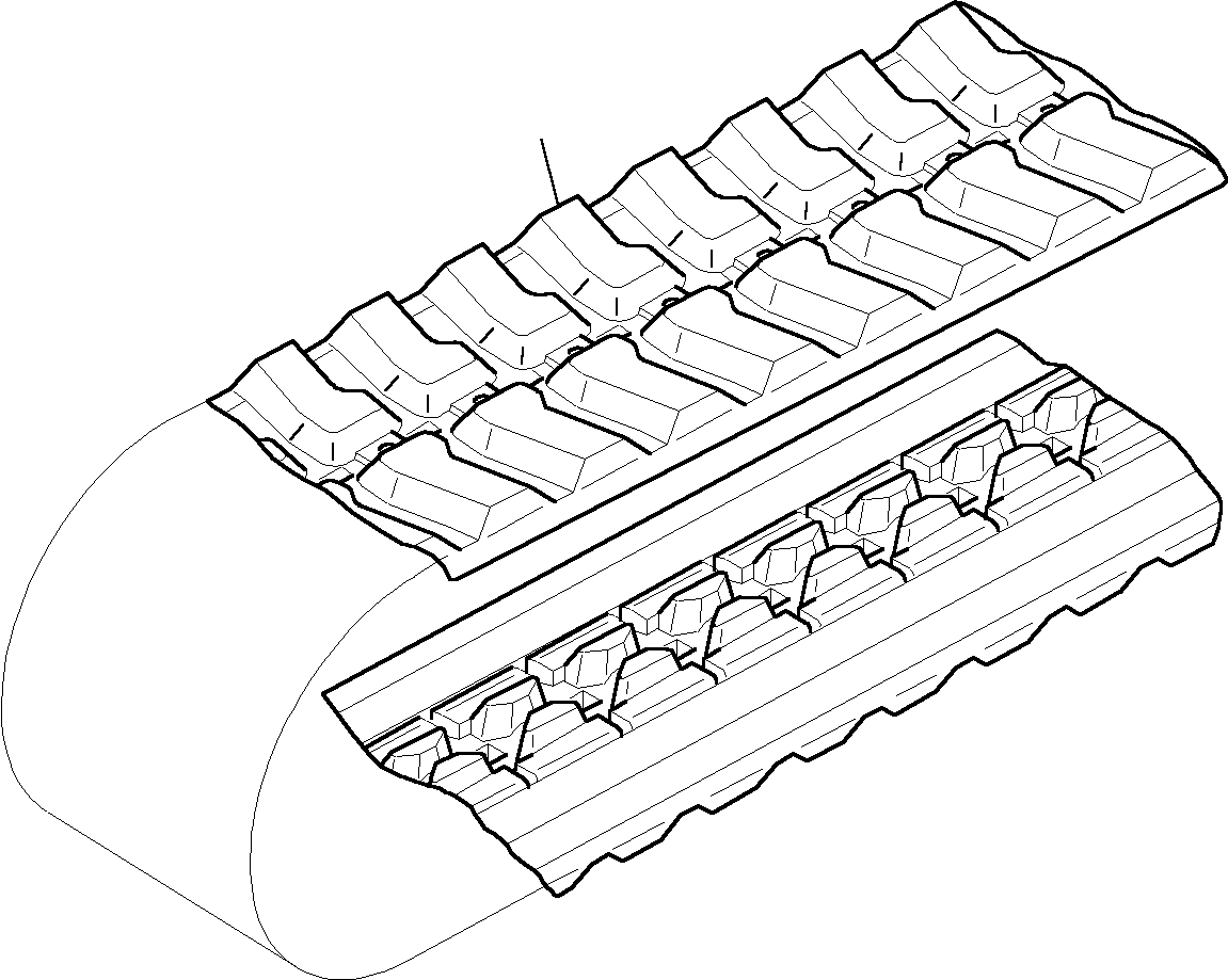 Komatsu parts book diagram for PC35R-8 S/N F20932-Up: RUBBER SHOE