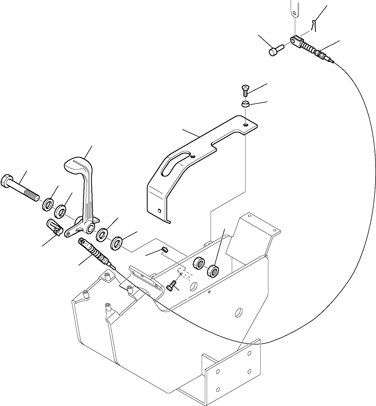 Komatsu parts book diagram for PC35R-8 S/N F20932-Up: FUEL CONTROL LEVER