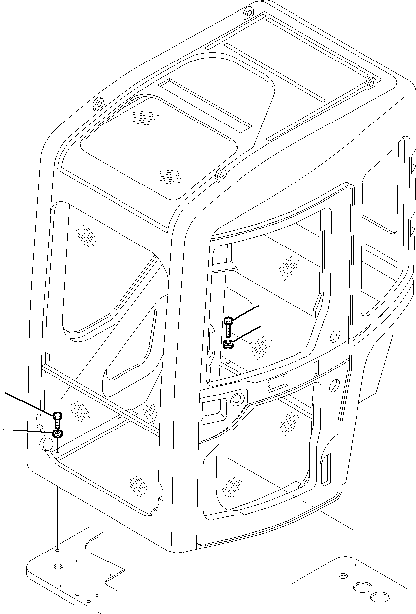Komatsu parts book diagram for PC35R-8 S/N F20932-Up: CABIN (MOUNTING PARTS)