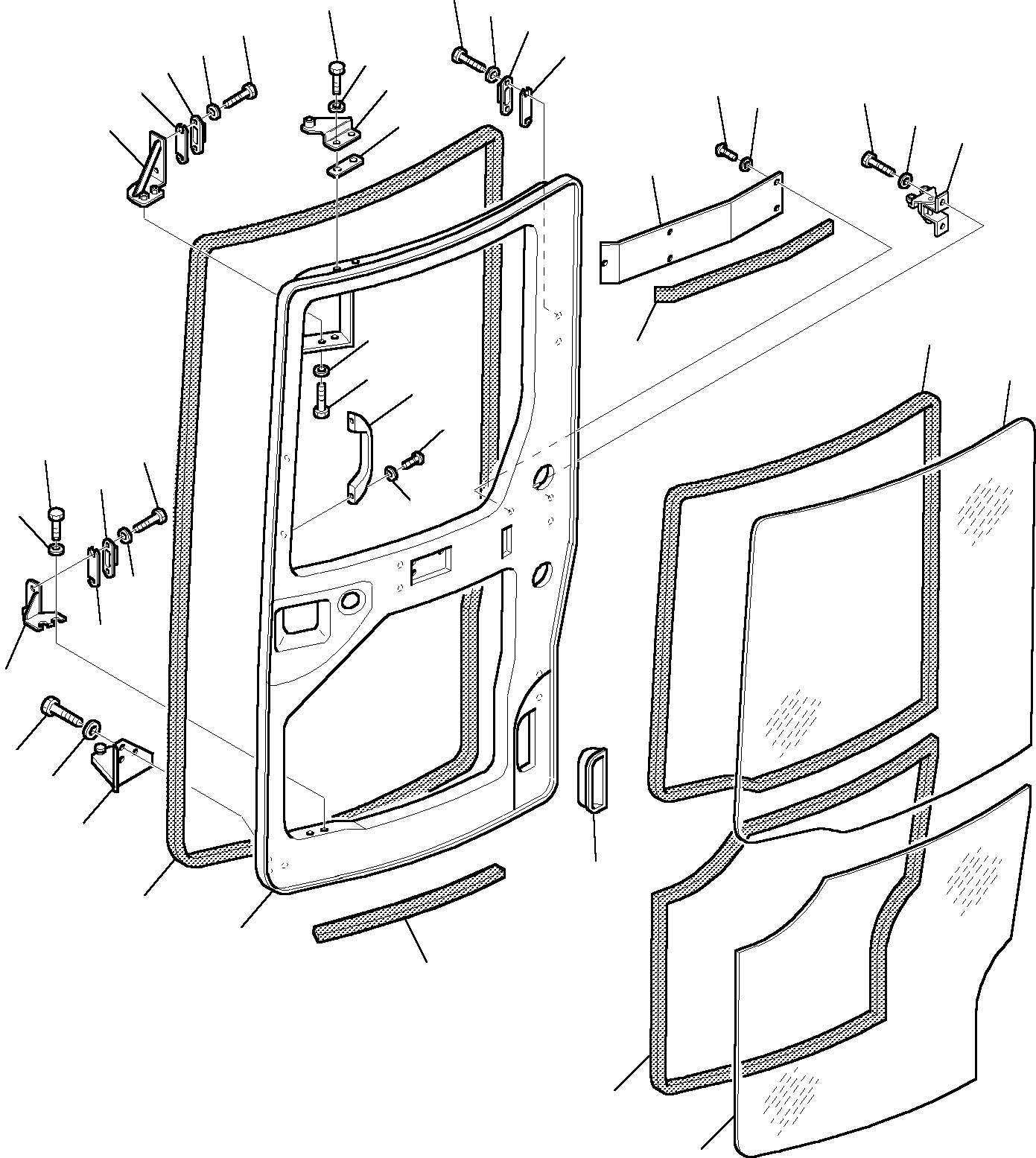 Komatsu parts book diagram for PC35R-8 S/N F20932-Up: CABIN (3/7)