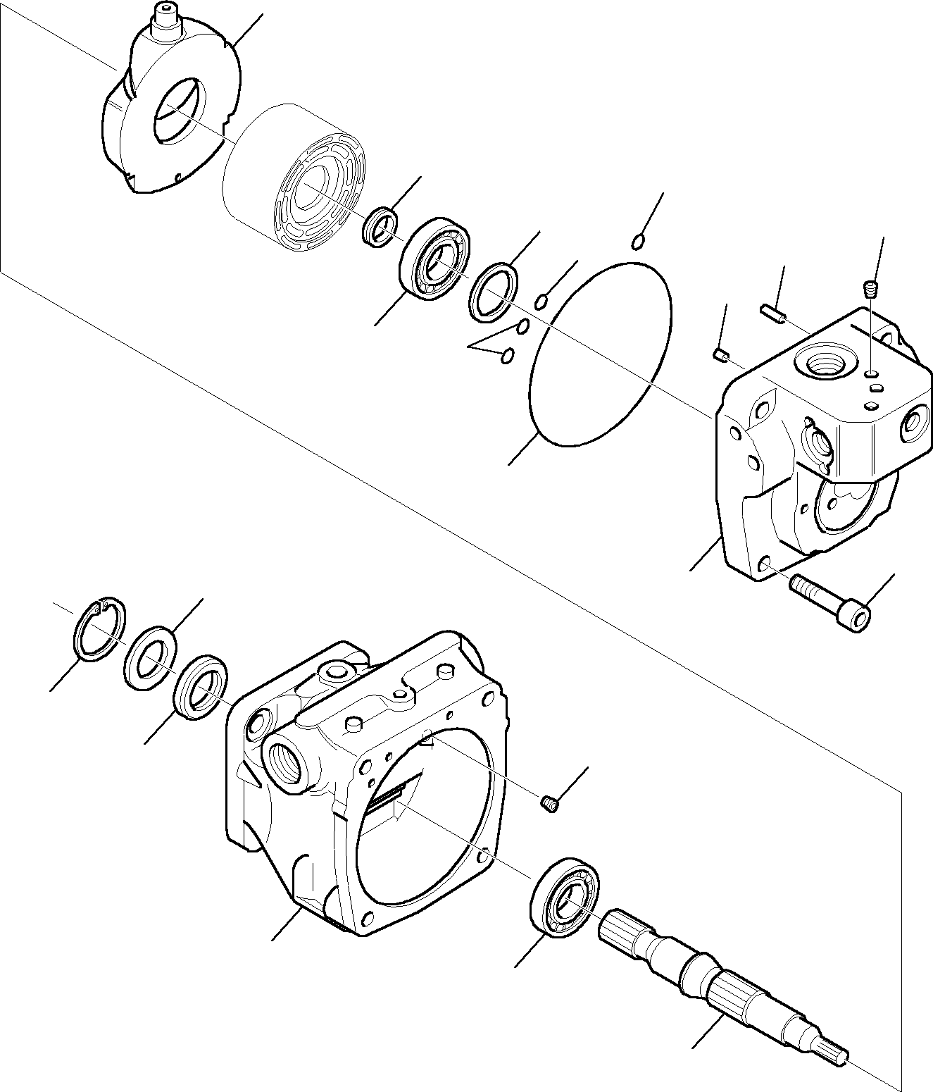 Komatsu parts book diagram for PC35R-8 S/N F20932-Up: HYDRAULIC PUMP (1/6)