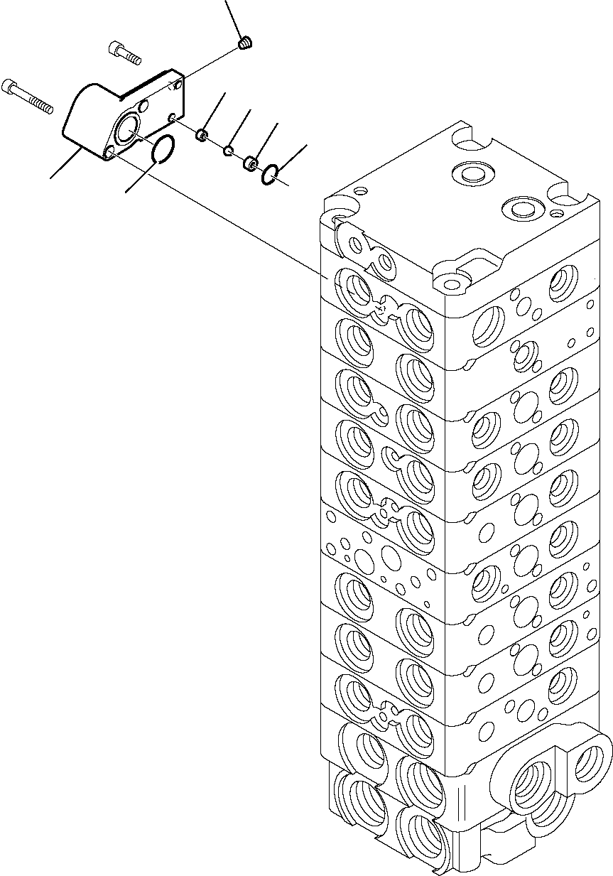 Komatsu parts book diagram for PC35R-8 S/N F20932-Up: CONTROL VALVE (5/18)