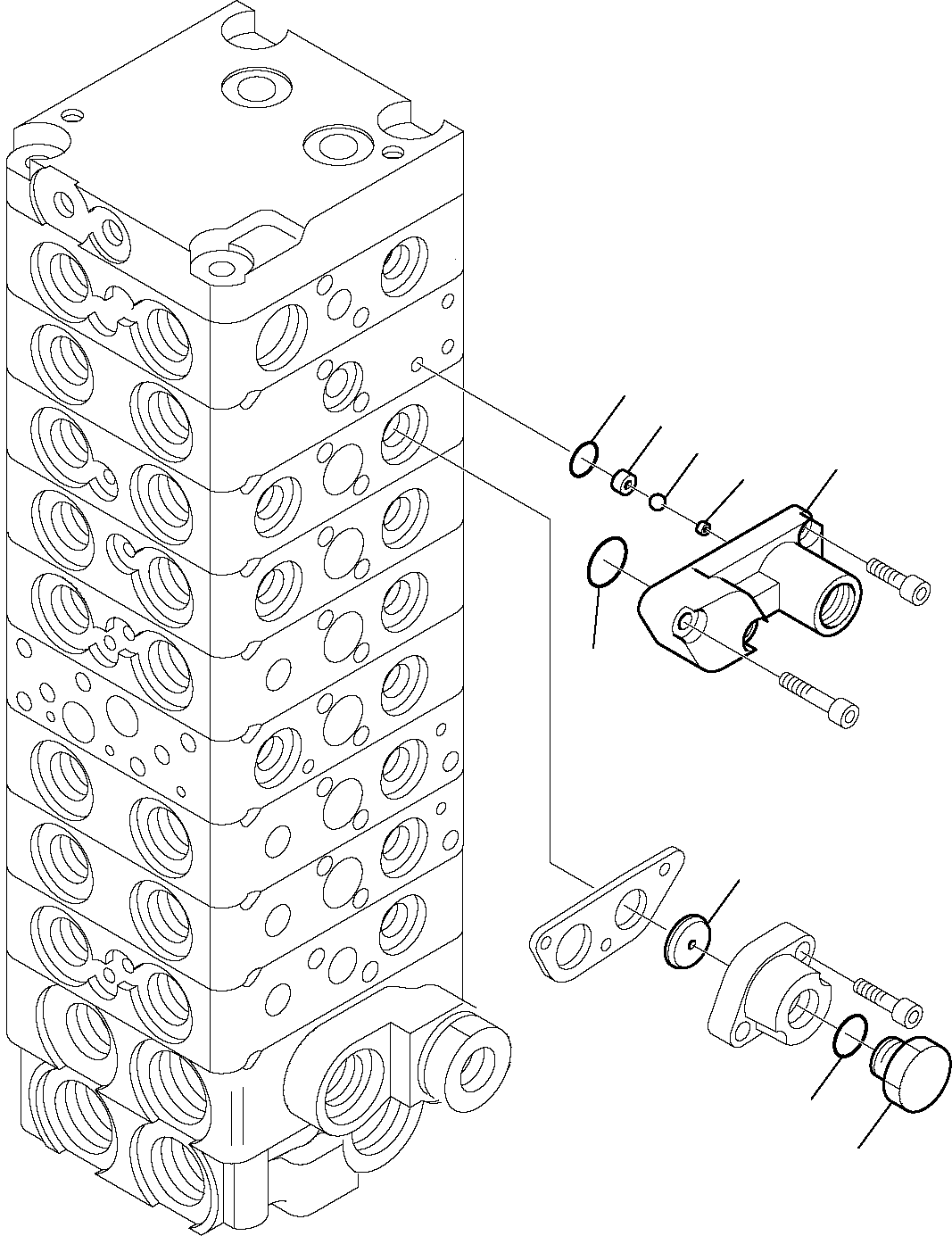 Komatsu parts book diagram for PC35R-8 S/N F20932-Up: CONTROL VALVE (8/18)