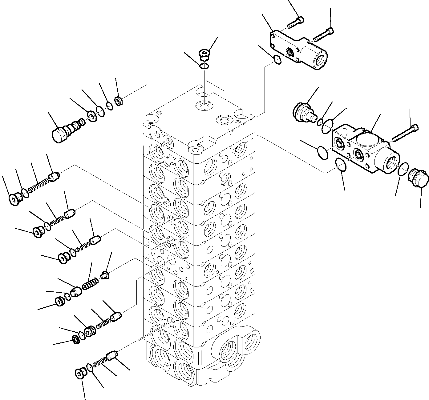 Komatsu parts book diagram for PC35R-8 S/N F20932-Up: CONTROL VALVE (11/18)