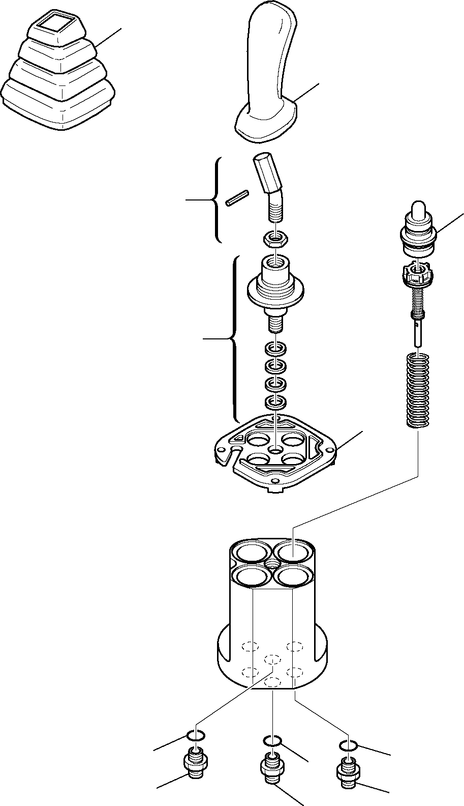 Komatsu parts book diagram for PC35R-8 S/N F20932-Up: PPC VALVE, L.H.