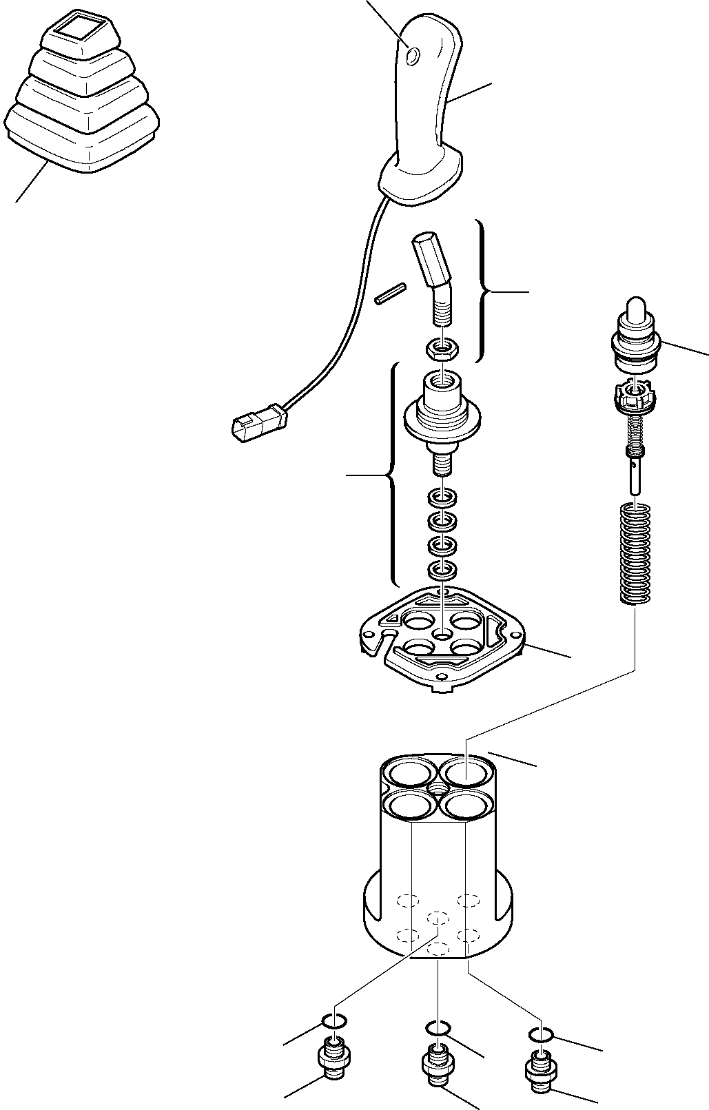 Komatsu parts book diagram for PC35R-8 S/N F20932-Up: PPC VALVE, R.H.