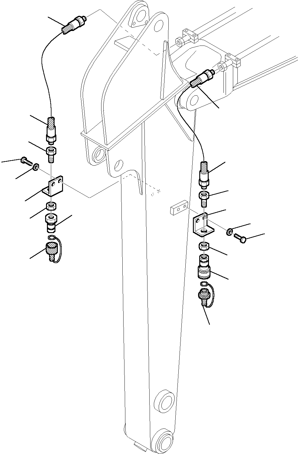 Komatsu parts book diagram for PC35R-8 S/N F20932-Up: HYDRAULIC PIPING (FOR ATTACHMENT) (3/3)
