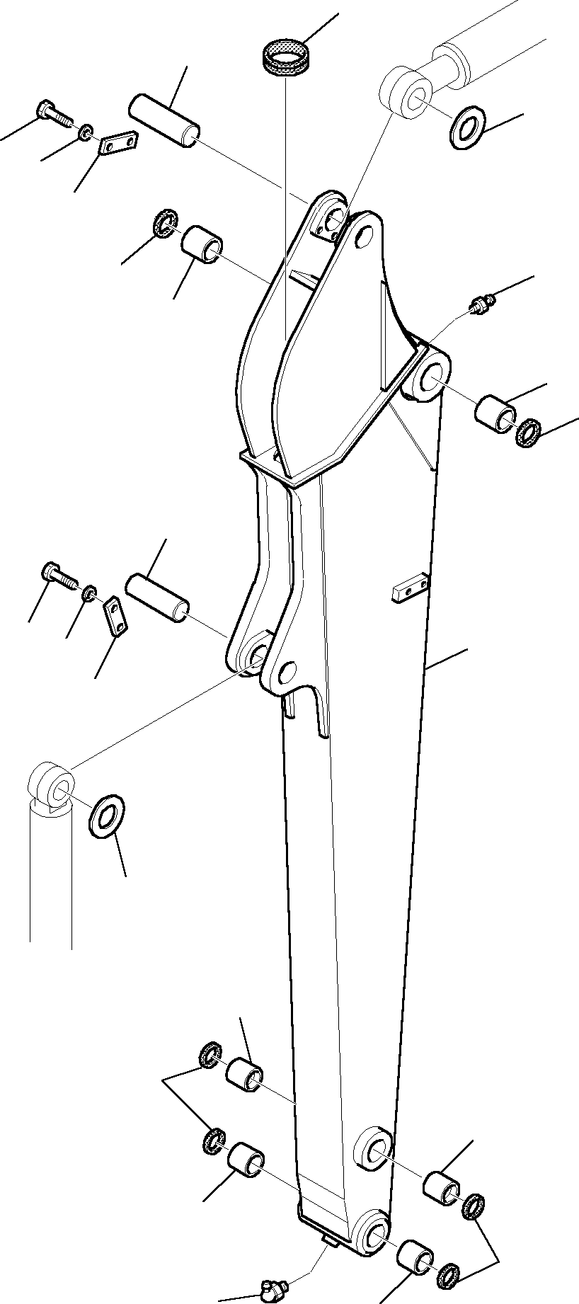 Komatsu parts book diagram for PC35R-8 S/N F20932-Up: LONG ARM