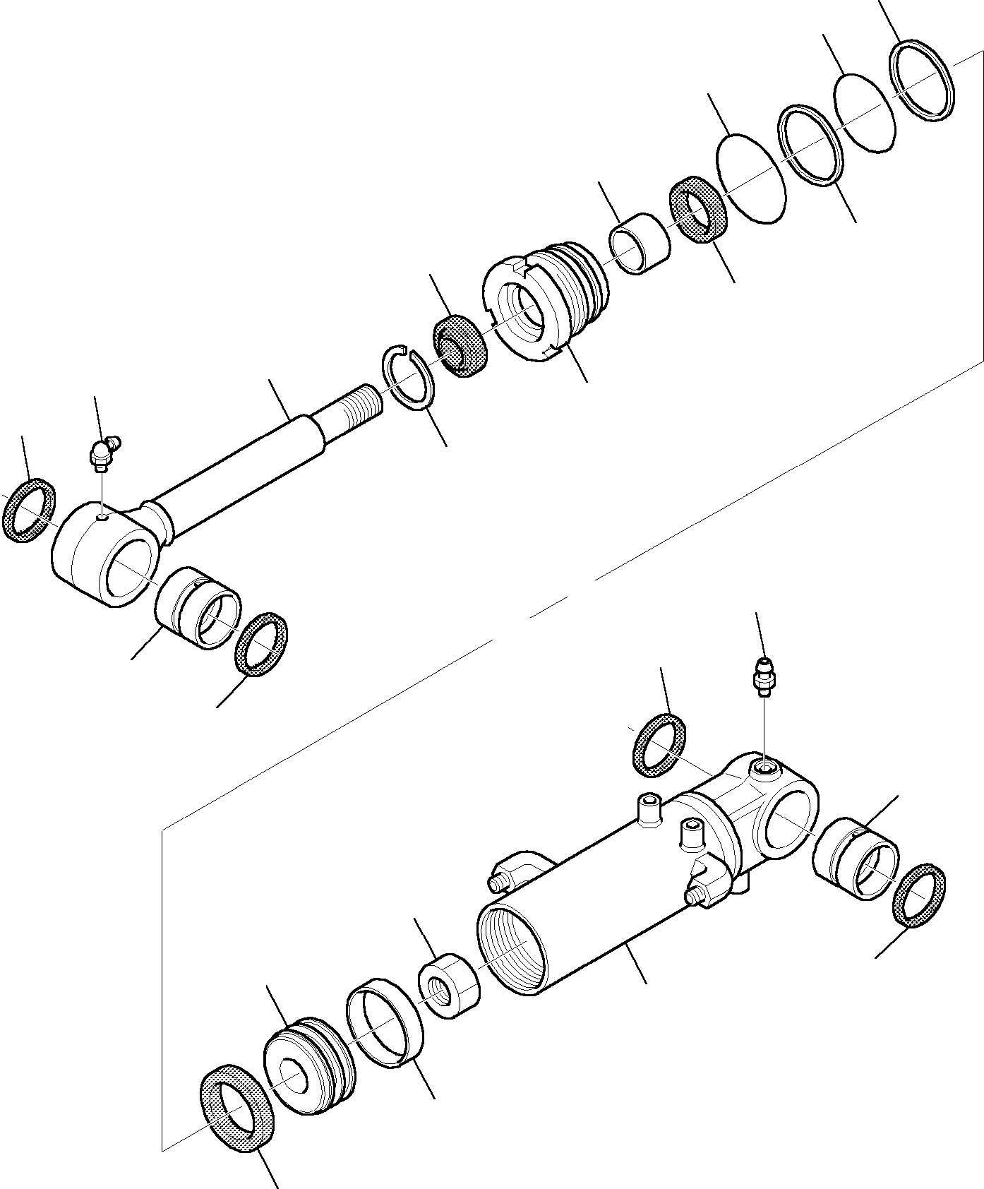 Komatsu parts book diagram for PC35R-8 S/N F20932-Up: BLADE CYLINDER