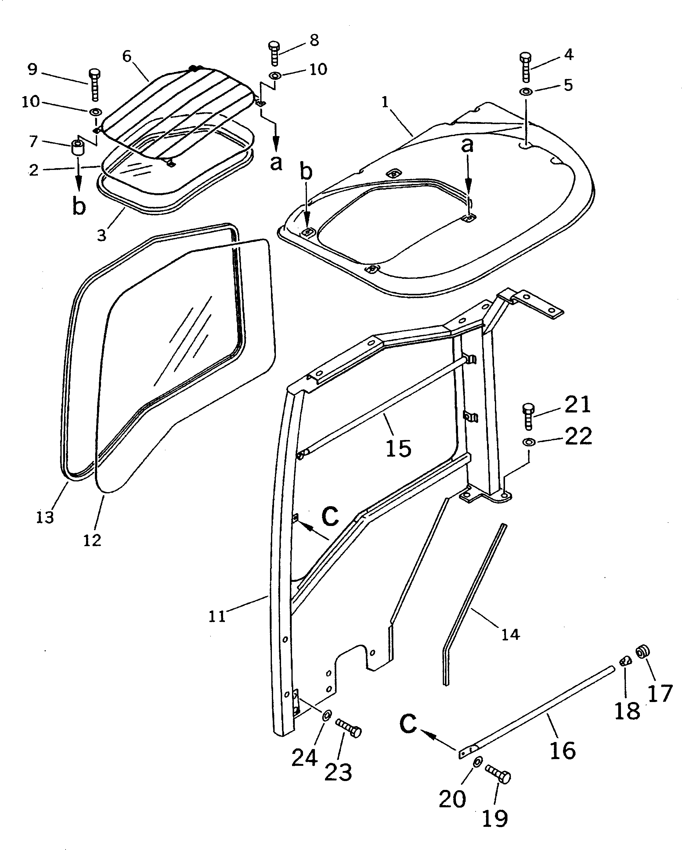 Excavators Komatsu / PC38UU-2 S/N 3001-UP(pc38uu-c) / CANOPY(210150 : K0410-01A0)