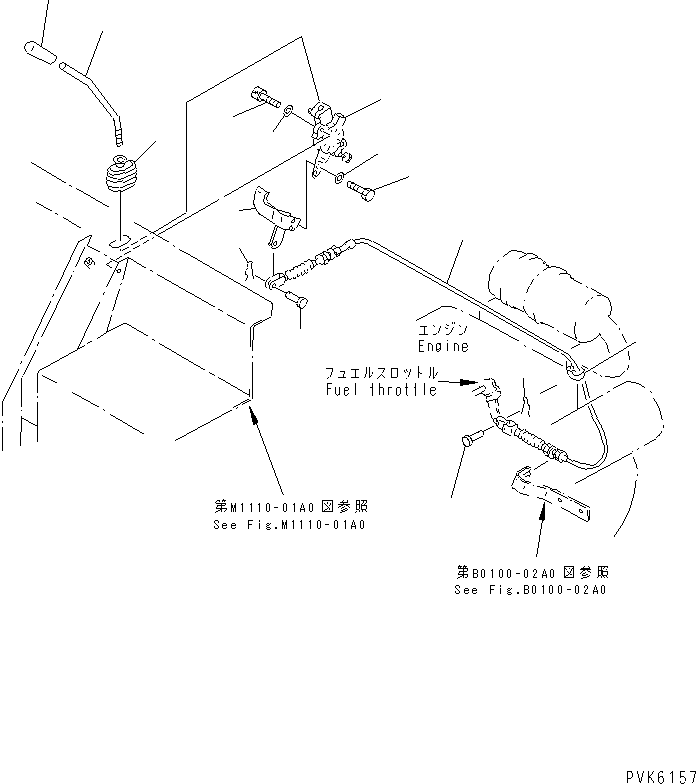 Excavators Komatsu / PC38UU-2 S/N 3001-UP(pc38uu-c) / FLOOR FRAME (FUEL CONTROL)(210210 : K1110-02A0)