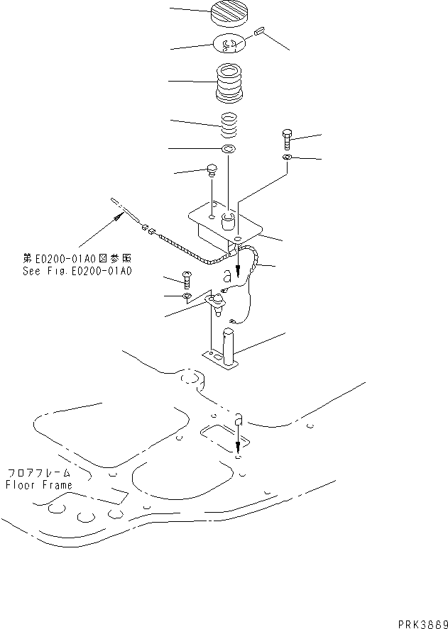 Excavators Komatsu / PC38UU-2 S/N 3001-UP(pc38uu-c) / FLOOR FRAME (TRAVEL SPEED PEDAL)(#3001-5859)(210310 : K1130-02A0)