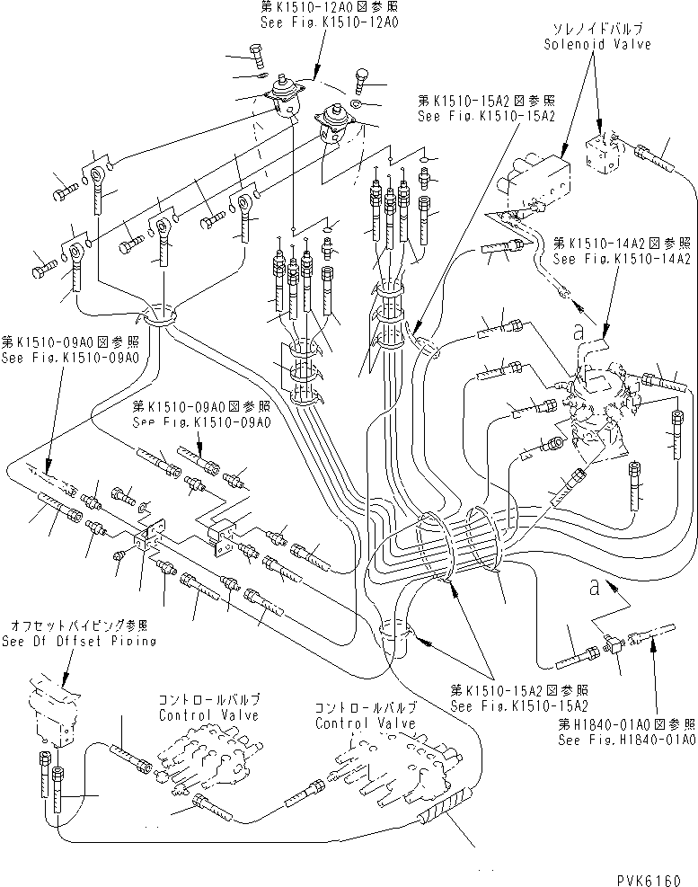 Excavators Komatsu / PC38UU-2 S/N 3001-UP(pc38uu-c) / WORK CONTROL (P.P.C. PIPING) (FOR MULTIPLE PATTERN CONTROL)(210390 : K1510-05A2)