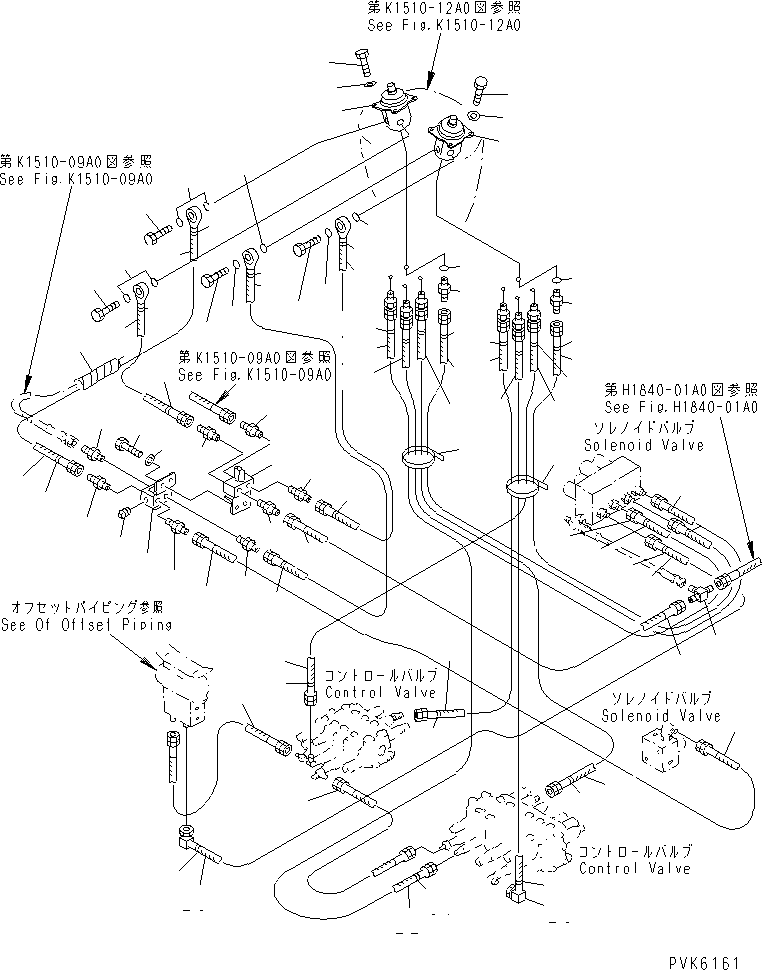 Excavators Komatsu / PC38UU-2 S/N 3001-UP(pc38uu-c) / WORK CONTROL (P.P.C. PIPING) (FOR ATTACHMENT)(210400 : K1510-05A3)