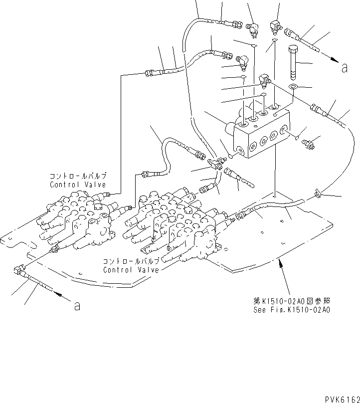 Excavators Komatsu / PC38UU-2 S/N 3001-UP(pc38uu-c) / WORK CONTROL (SOLENOID VALVE PIPING)(#3001-4482)(210410 : K1510-07A0)