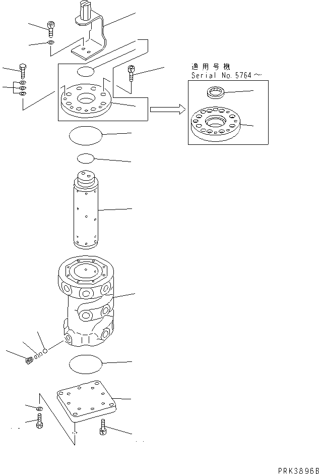 Excavators Komatsu / PC38UU-2 S/N 3001-UP(pc38uu-c) / P.P.C. PIPING (FOR MULTIPLE PATTERN CONTROL)(210540 : K1510-14A2)