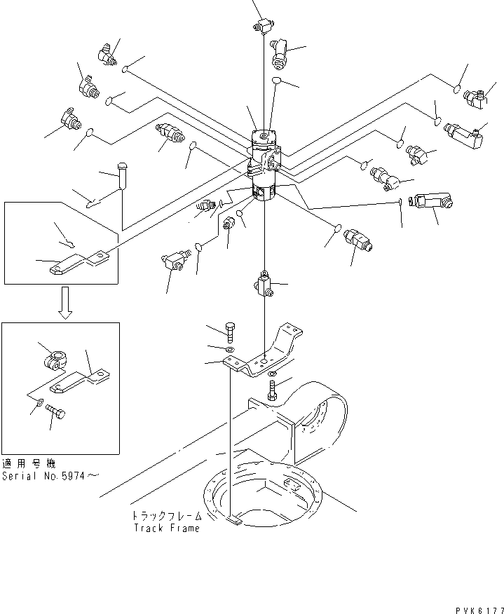 Komatsu parts book diagram for PC38UU-2 S/N 3001-UP: SWIVEL JOINT (MOUNT AND ELBOW)