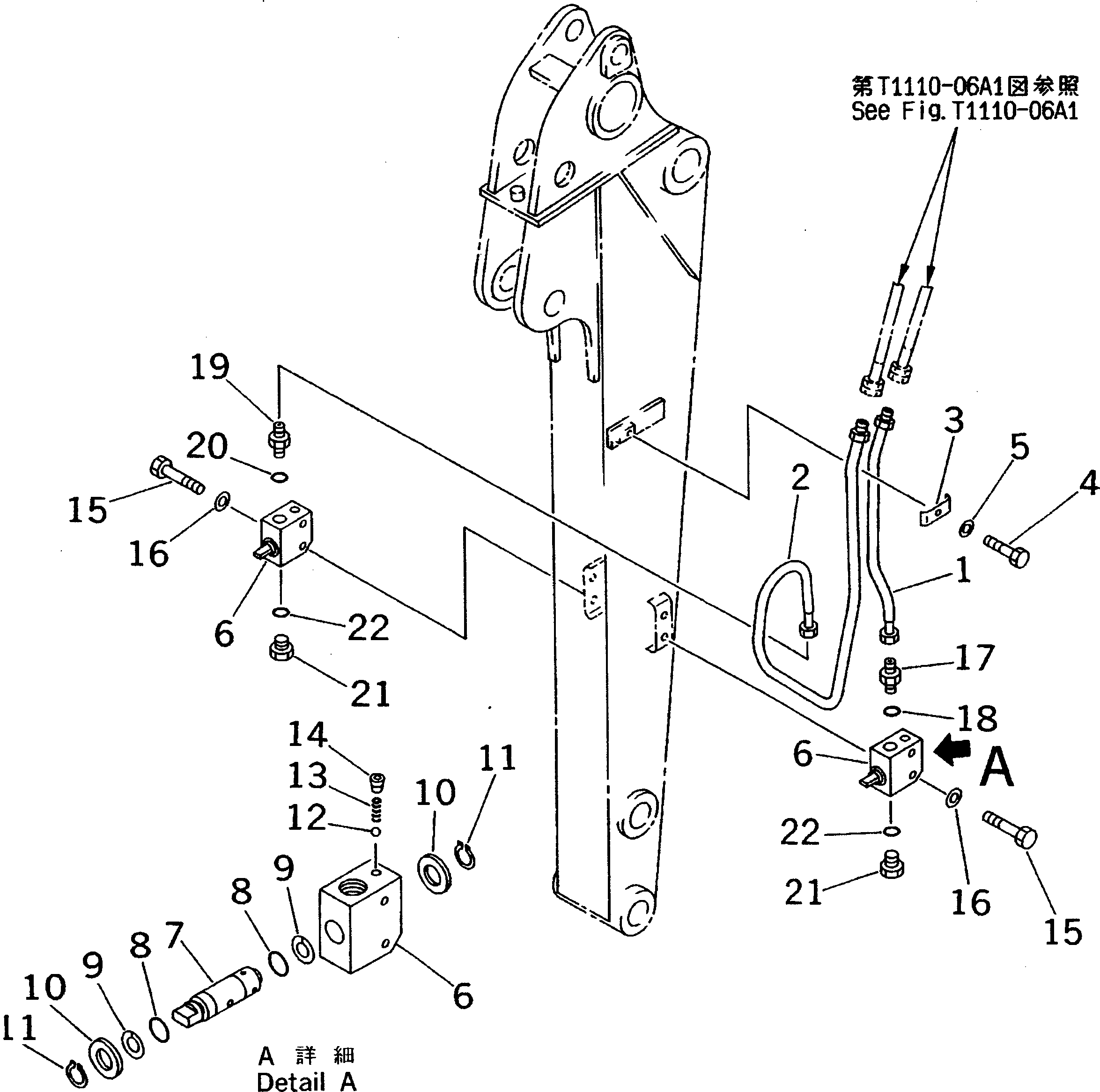 Excavators Komatsu / PC38UU-2 S/N 3001-UP(pc38uu-c) / ARM (ATTACHMENT PIPING)(360210 : T1200-03A1)