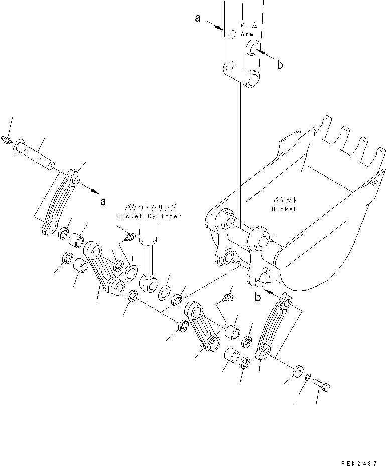 Excavators Komatsu / PC38UU-2 S/N 3001-UP(pc38uu-c) / BUCKET LINK(360240 : T1230-01A0)