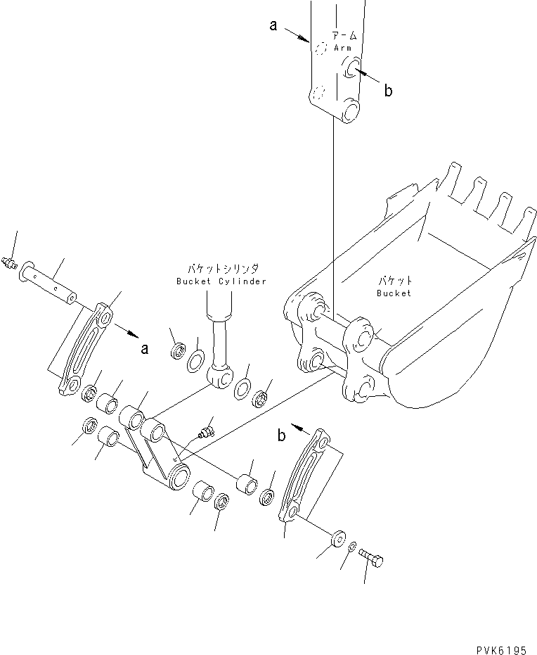 Excavators Komatsu / PC38UU-2 S/N 3001-UP(pc38uu-c) / BUCKET LINK (FOR H-TYPE BUCKET)(#5812-)(360260 : T1230-01B2)